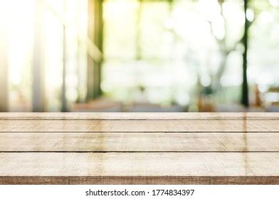 Empty Wood Table Top On Blur Stock Photo Edit Now 766297960