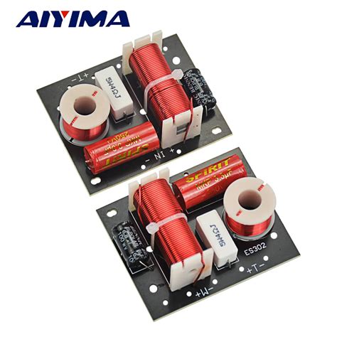 AIYIMA 2Pcs 2 Ways 80W Audio Speaker Crossover Treble Bass Frequency