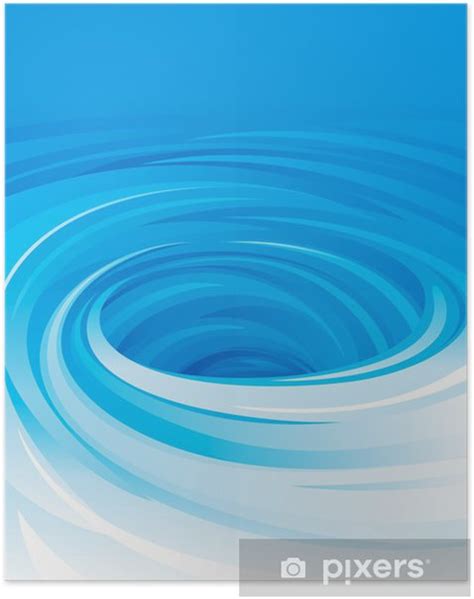 Poster Vector of swirling water background. - PIXERS.UK