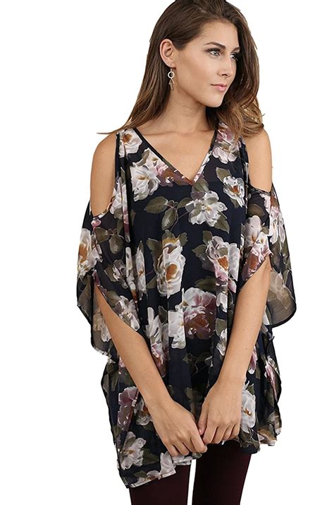 Womens Clothing Tops And Tees Tunics Womens Bohemian Floral V Neck