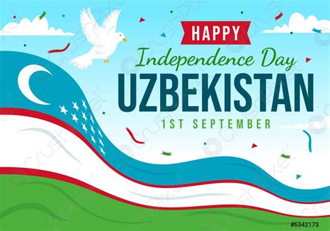 Happy Uzbekistan Independence Day Vector Illustration on 1st of ...