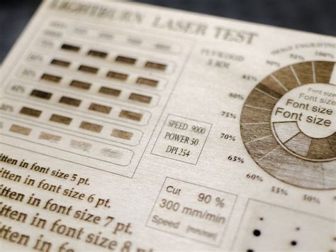 Lightburn Laser Test Card Engraving And Cut Material Test Etsy