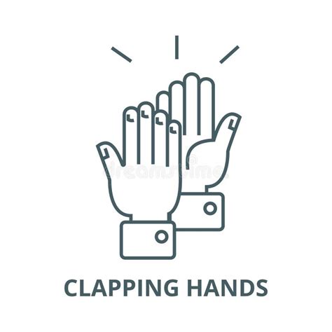 Clapping Hands Line Icon Vector Clapping Hands Outline Sign Concept