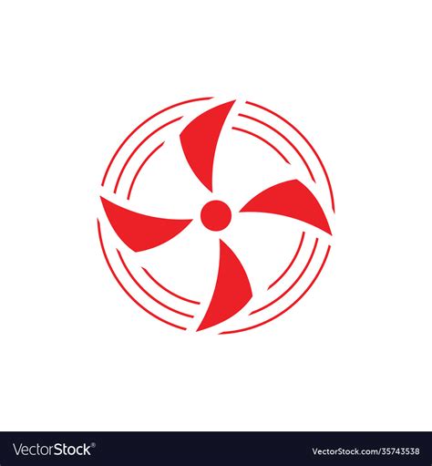 Circle movement rotation fan symbol Royalty Free Vector