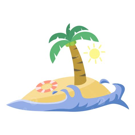 Palm Tree Sun Vector Hd Png Images Beach With Palm Tree And Sun Illustration Beach Summer