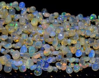 Aaa Ethiopian Opal Smooth Pear Shape Beads Mm Ethiopian Opal Plain