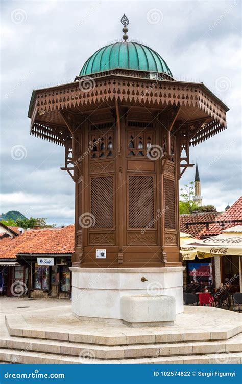 The Sebilj Fountain in Sarajevo Editorial Photography - Image of exterior, pigeon: 102574822