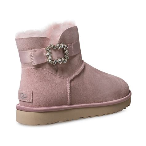 Ugg Mini Side Brooch Pink Crystal Boots Womens Mycozyboots