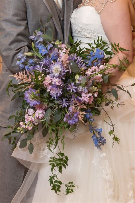 Loose Airy Romantic Bouquet With Jasmine Vine Scabiosa Astilbe