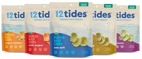 Variety Pack Puffed Kelp Chips 12 Tides