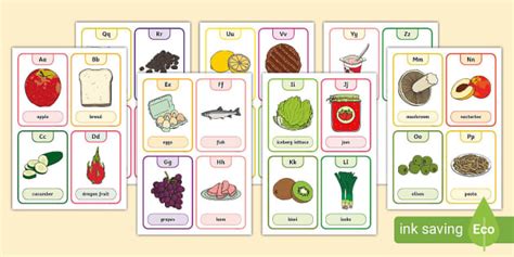 Alphabet Food Flashcards L Enseignant A Fait Twinkl