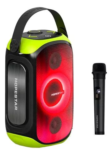 Parlante Hopestar Party Luz Rgb W Micr Fono Karaoke Cuotas