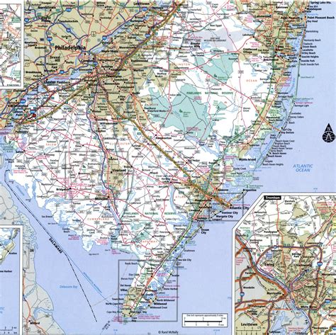 New Jersey state highway map with truck routes area roads map trucker
