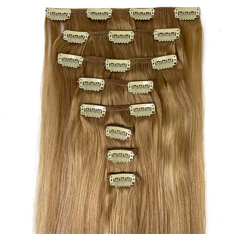 8a Straight Clip In Human Hair Extension Color T 18 P 18 60 Ehair Outlet