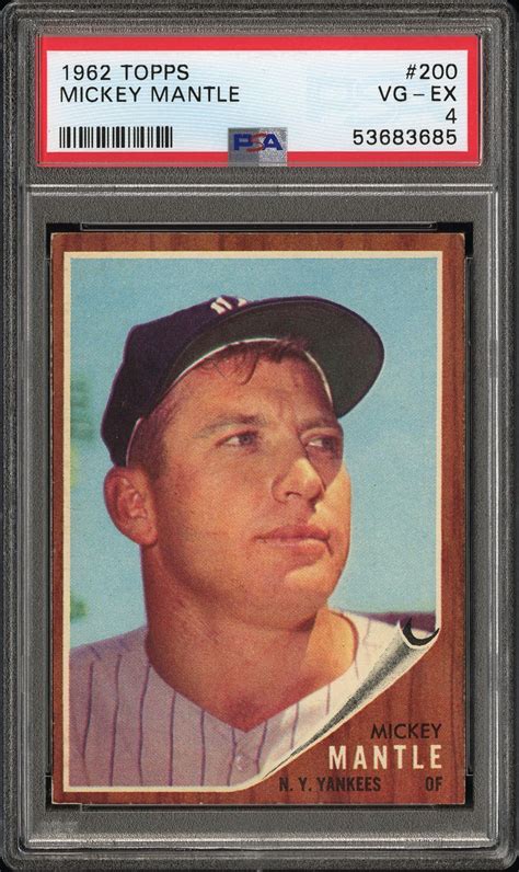 1962 Topps Mickey Mantle 200 PSA 4 Baseball EBay