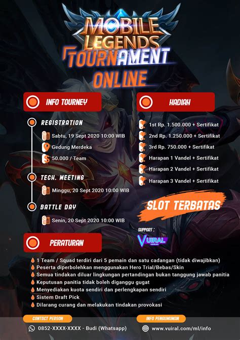 Contoh Poster Turnamen Mobile Legend 56 Koleksi Gambar