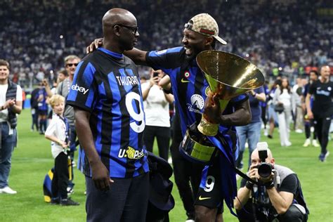 Video: Lilian Thuram tries to slap his son Marcus after seeing Inter ...