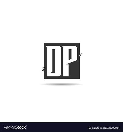 Initial Letter Dp Logo Template Design Royalty Free Vector