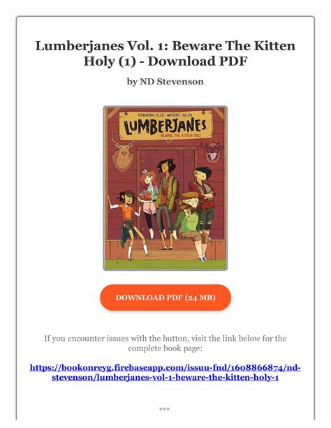Download Lumberjanes Vol 1 Beware The Kitten Holy 1 By Nd Stevenson
