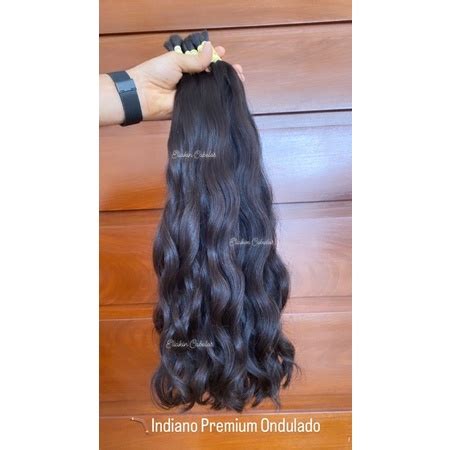 Cabelo Humano Indiano Premium 55 Cm 100 Grs Pontas Cheias Shopee Brasil