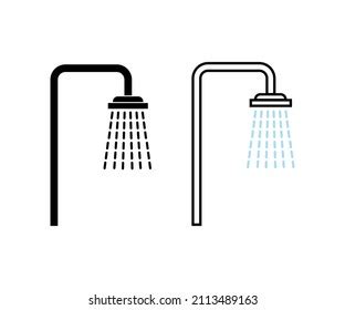 Shower Head Vector Illustration Set Stock Vector Royalty Free