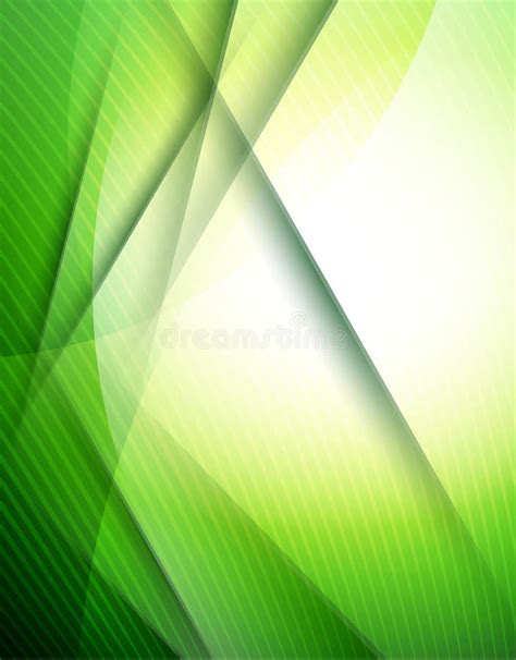 Plantilla Abstracta Del Dise O De Las L Neas Verdes Ilustraci N Del