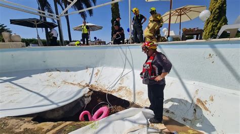 Frightening pool sinkhole that opened beneath swimmers at a party takes ...