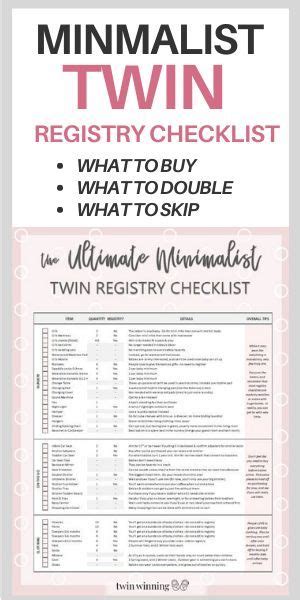 Twin Baby Registry Checklist For The Minimalist Mom Twin Winning