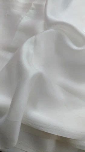 Inch Stain Cotton Plain White Satin Fabric Gsm Gsm At Rs