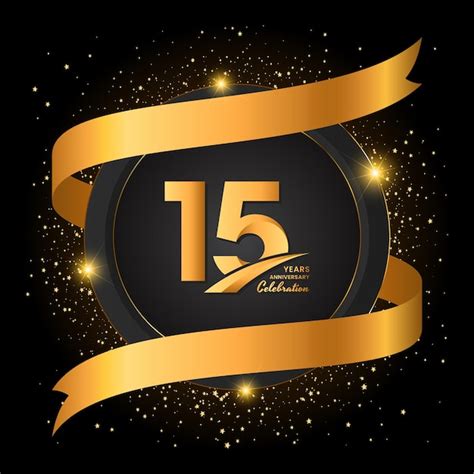 Premium Vector | 15 year anniversary celebration template design