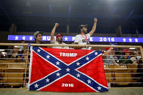 At Trump Rally Confederate Flag Goes Up And Quickly Comes Down The