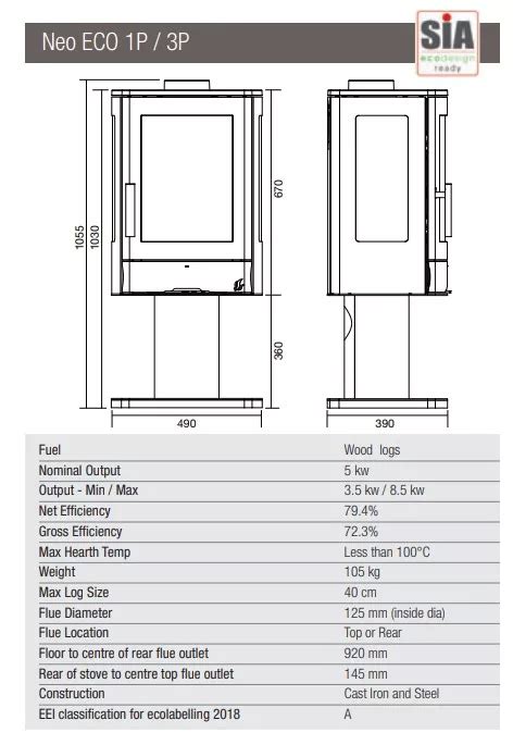 Acr Neo 1p Wood Stove Simply Stoves