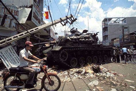 The Fall of Saigon, Vietnam in April, 1975-Tank in Saigon. – Bygonely