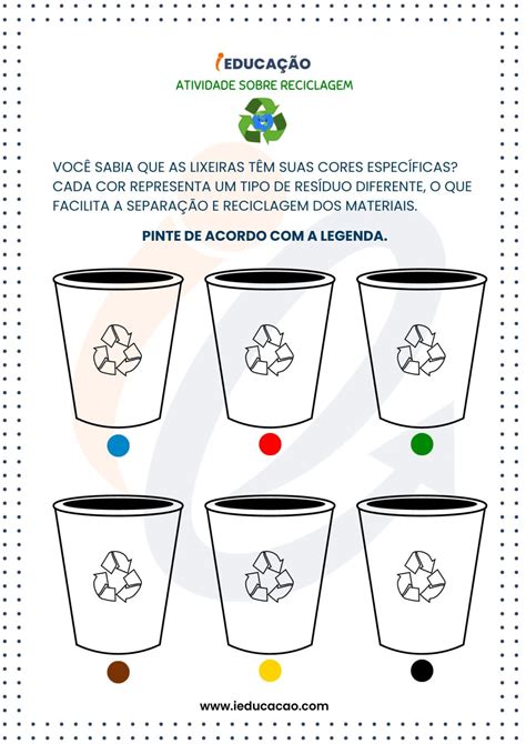 Atividade Reciclagem Educação Infantil - Atividades Sobre Reciclagem na Educação Infantil - PDF Gratuito