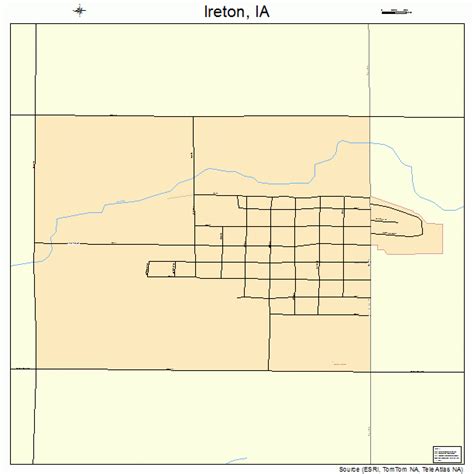 Ireton Iowa Street Map 1938820