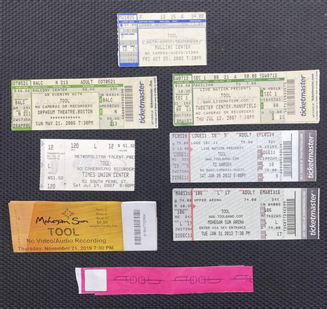 Getting Physical Paper Tickets? : r/ToolBand