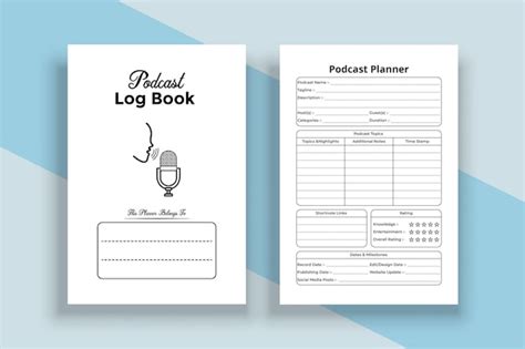 Premium Vector Podcast Planner Kdp Interior Journal Radio Station