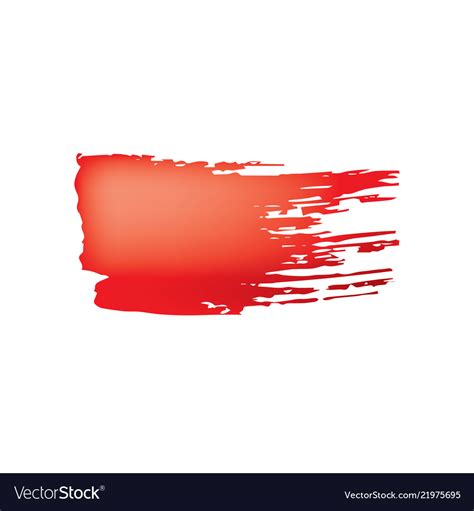 Brush Stroke Of Red Paint On White Background Vector Image