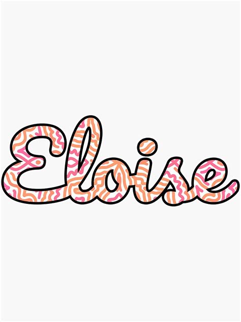 Eloise Handwritten Name Sticker For Sale By Inknames Redbubble