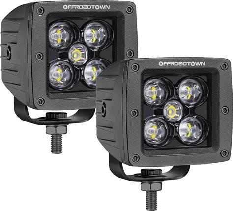 Amazon LED Cubes OFFROADTOWN 2PCS 3 Inch 100W LED Pods CREE LED