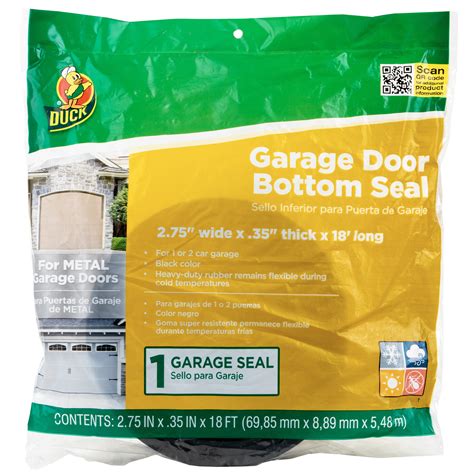 Duck Metal Garage Door Bottom Black 2 75 In X 18 Ft