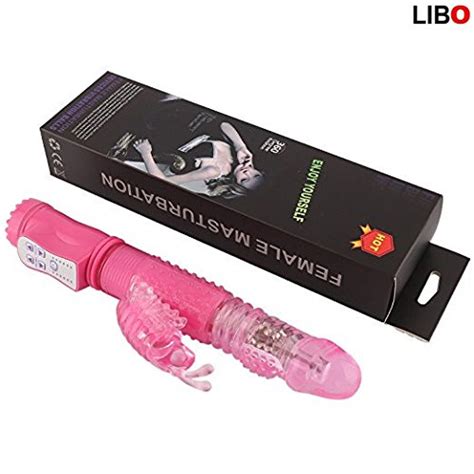 Libo G Spot Silicone Dildo Stick Double Vibrating Jelly Rotating Bullet