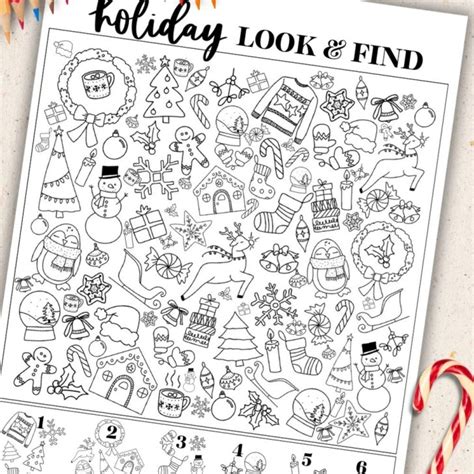 Holiday Look + Find | Find the Hidden Christmas Objects Printable ...