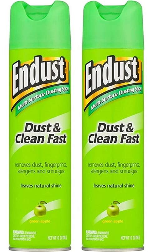 Endust Multi Surface Dusting And Cleaning Spray Aerosol Green Apple 10