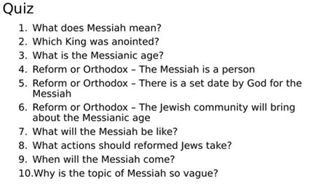 Judaism- When will The Messiah come? | Teaching Resources