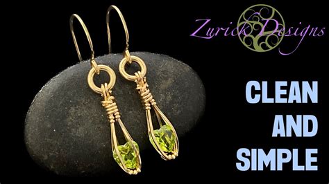 How To Wire Wrap Small Faceted Stones Into Simple Dangle Earrings