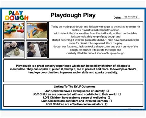 Playdough Play Observation Aussie Childcare Network