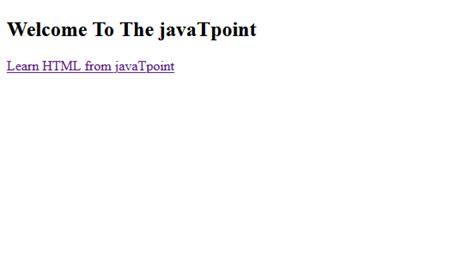 HTML Anchor Javatpoint