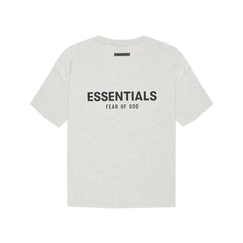 Fear Of God Essentials T Shirt Light Heather Oatmeal Ss21