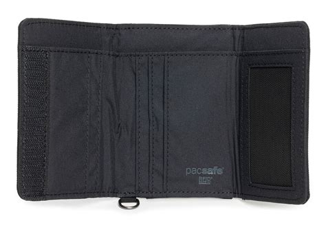 Pacsafe Rfidsafe Trifold Wallet Black Modeherz